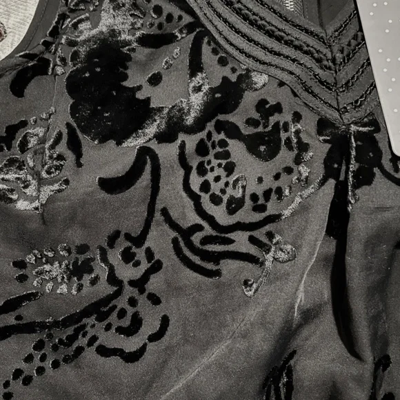 NWT Anthropologie Daniel Rainn Black sleeveless Velvet burnout top SZ S - Picture 5 of 5